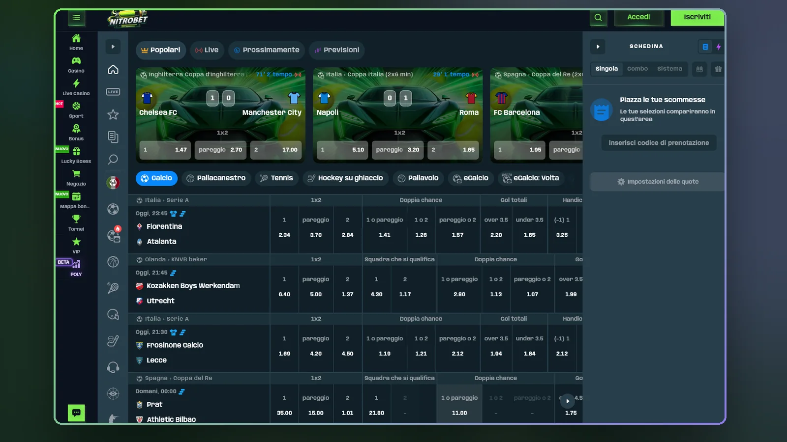 Nitrobet scommesse